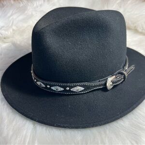 Country Gentleman Wilton 100% Wool Black Western Coastal Cowgirl Hat